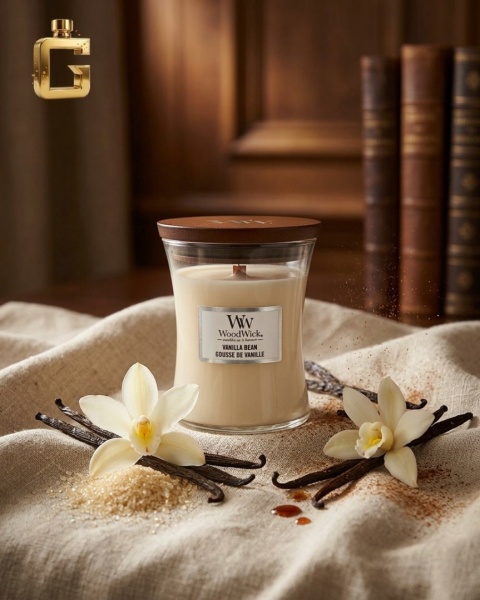 Świeca zapachowa - Woodwick Vanilla Bean (85g)
